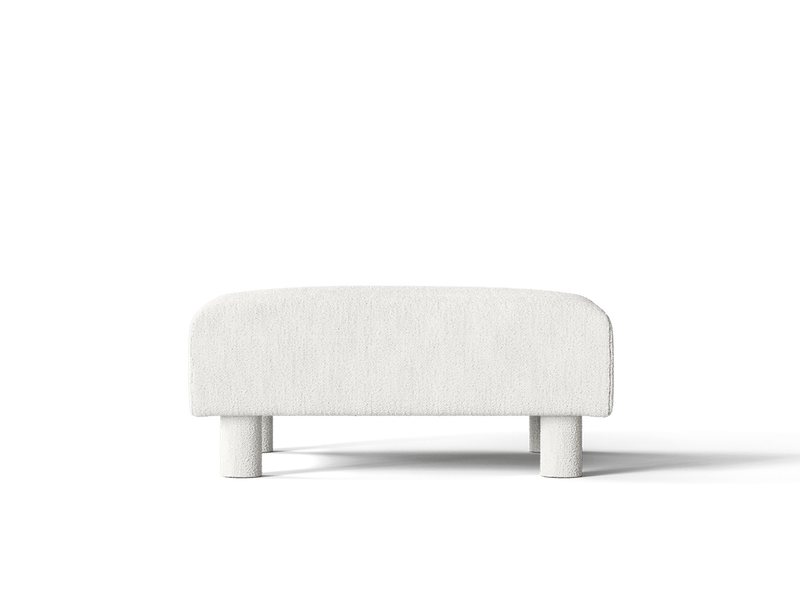 Dase Ottoman - Ferm Living Stools + Benches + Ottomans - Soft Bouclé - Natural - HORNE