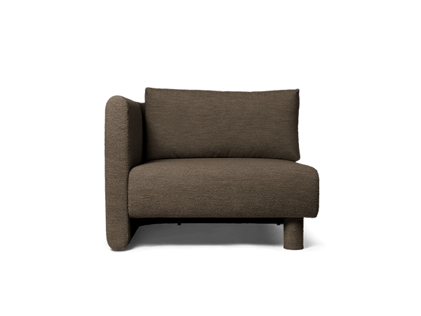 Dase Sofa Armrest - Left - Ferm Living Sofas - Soft Bouclé - Dark Brown - HORNE