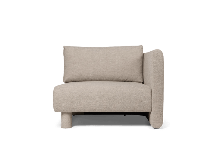 Dase Sofa Armrest - Right - Ferm Living Sofas - Soft Bouclé - Natural - HORNE