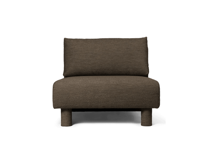 Dase Sofa Center - Ferm Living Sofas - Soft Bouclé - Dark Brown - HORNE