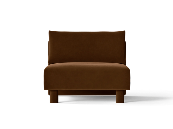 Dase Sofa Center - Ferm Living Sofas - Rich Velvet - Soft Brown - HORNE
