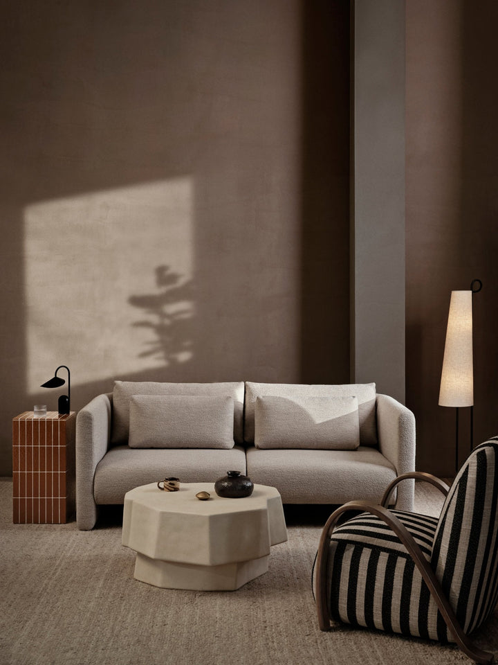Dase Sofa Chaise Longue - Left - Ferm Living Sofas - Soft Bouclé - Dark Brown - HORNE