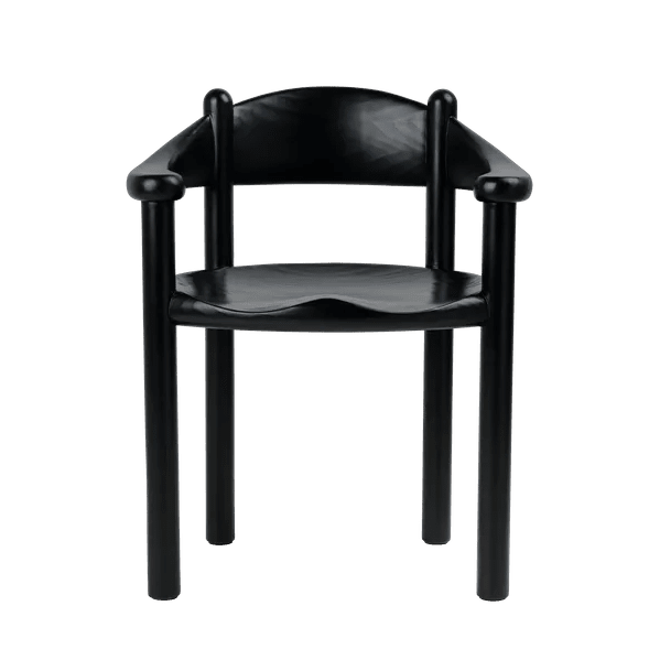 Daumiller Dining Armchair - Gubi Dining Chairs - Brown/Black Pine - HORNE