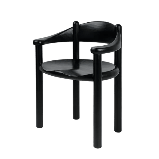 Daumiller Dining Armchair - Gubi Dining Chairs - Brown/Black Pine - HORNE