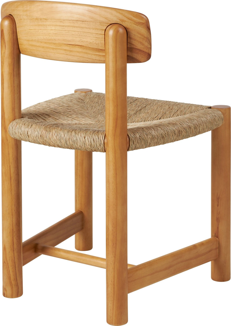 Daumiller Side Chair - Natural Rush Cord - Gubi Chairs - Brown/Black Pine - HORNE
