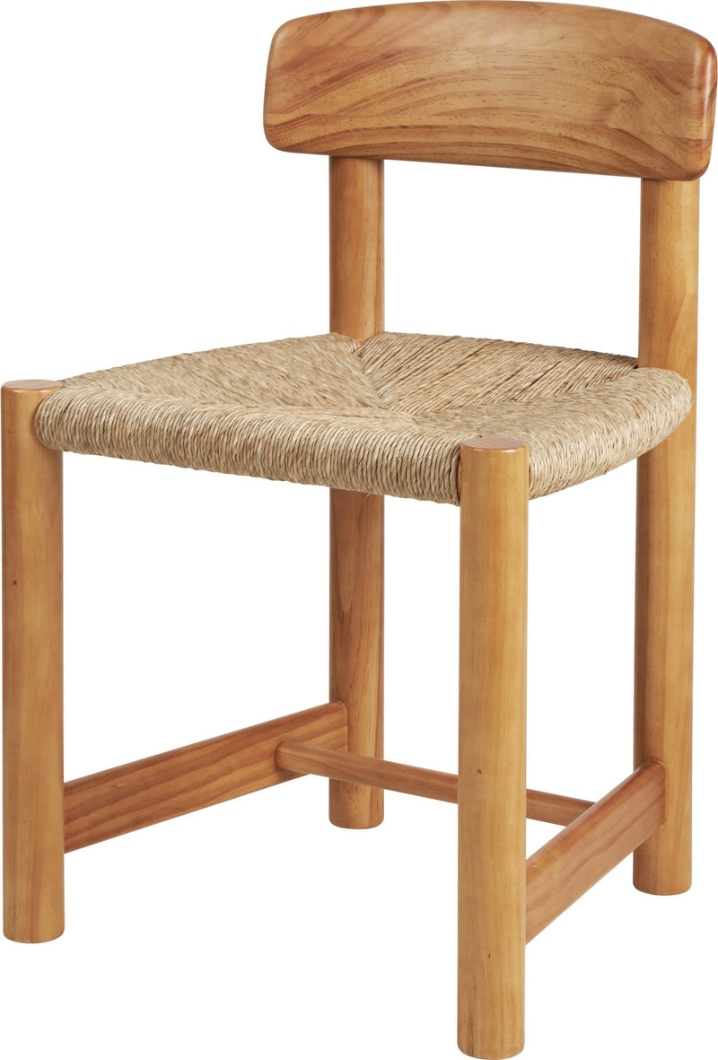Daumiller Side Chair - Natural Rush Cord - Gubi Chairs - Brown/Black Pine - HORNE