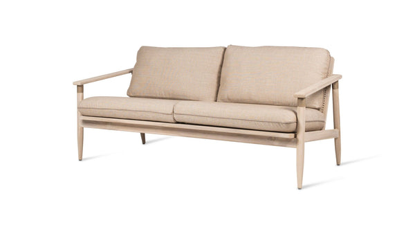 David Lounge Sofa 2S - Vincent Sheppard Sofas - Aged teak/Greige rope - Savane Coconut - HORNE