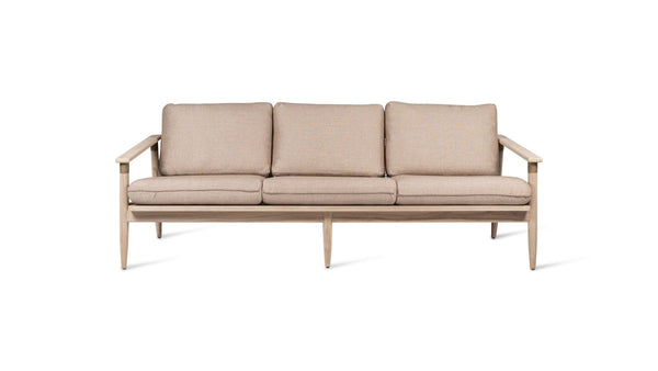 David Lounge Sofa 3S - Vincent Sheppard Sofas - Aged teak/Greige rope - Savane Coconut - HORNE