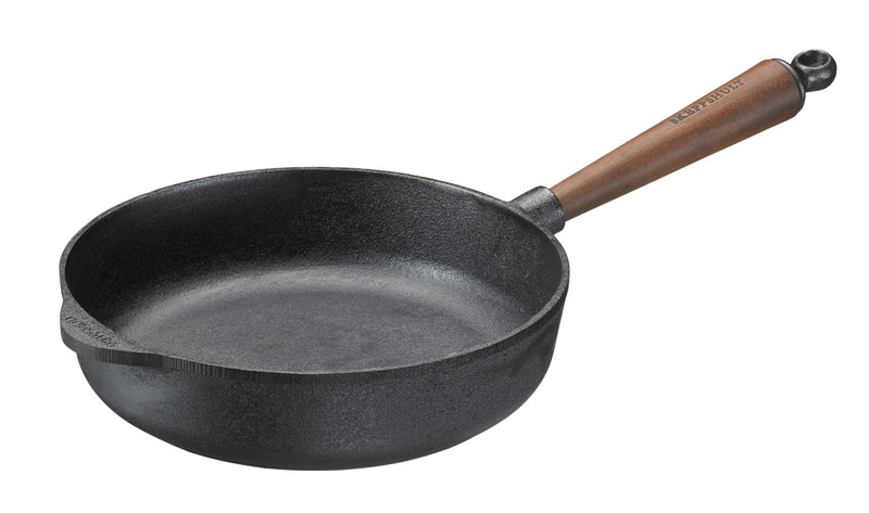 Deep Skillet with Walnut Handle - 9.75