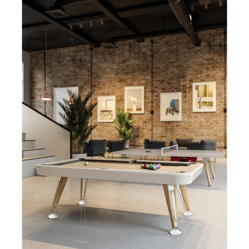 Diagonal RS Barcelona Pool Table - Games + Recreation - 7 ft - Iroko - White - HORNE