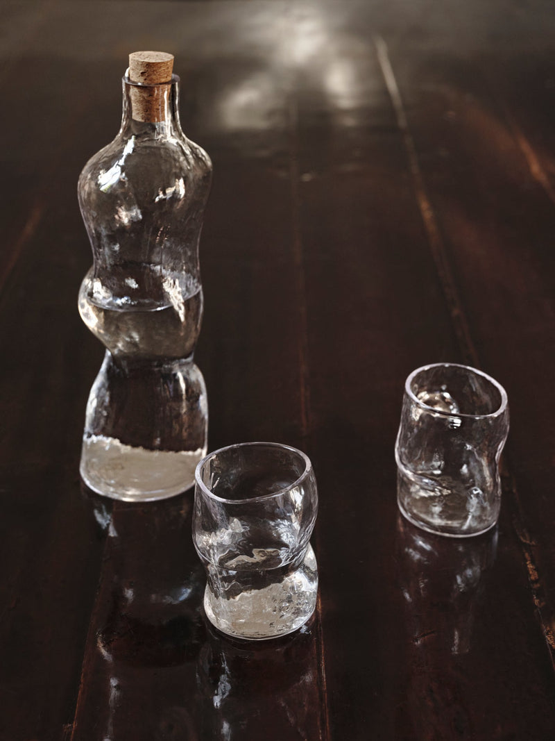 Ferm Living Glassware Dimple Bottle - HORNE