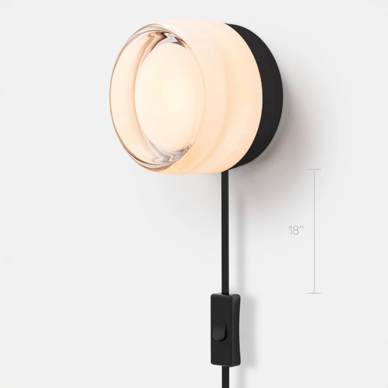 Dimple Corded - Black Anodized - RBW Lighting - White Interior - 2700K (warm white) - Corded Plug - in (Back) / 120V Input - HORNE