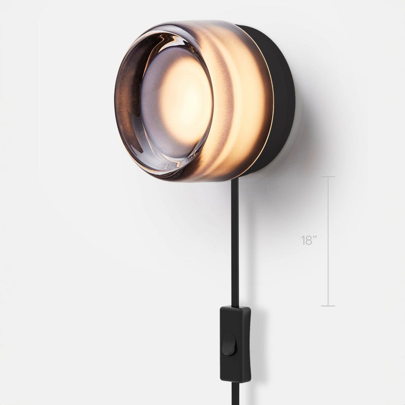 Dimple Corded - Black Anodized - RBW Lighting - White Interior - 2700K (warm white) - Corded Plug - in (Back) / 120V Input - HORNE