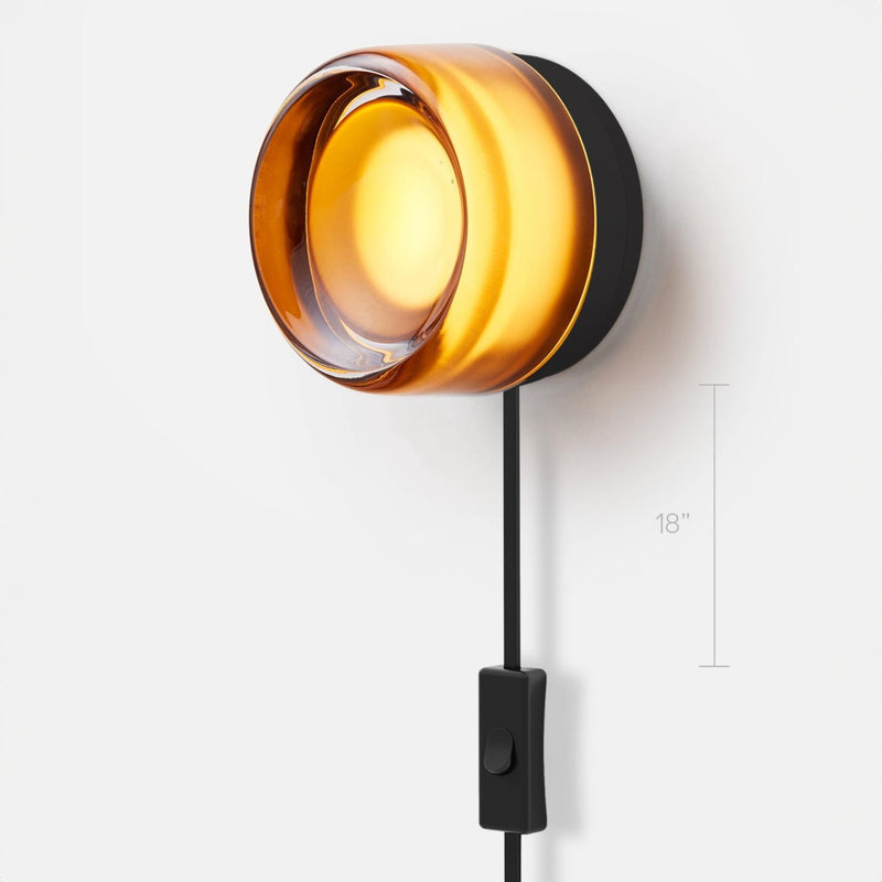 Dimple Corded - Black Anodized - RBW Lighting - White Interior - 2700K (warm white) - Corded Plug - in (Back) / 120V Input - HORNE