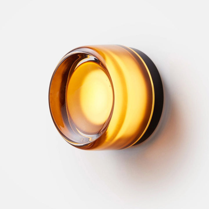 Dimple Sconce - Black Anodized - RBW Lighting - Amber - IP20 - Damp Locations - 2700K (warm white) - HORNE