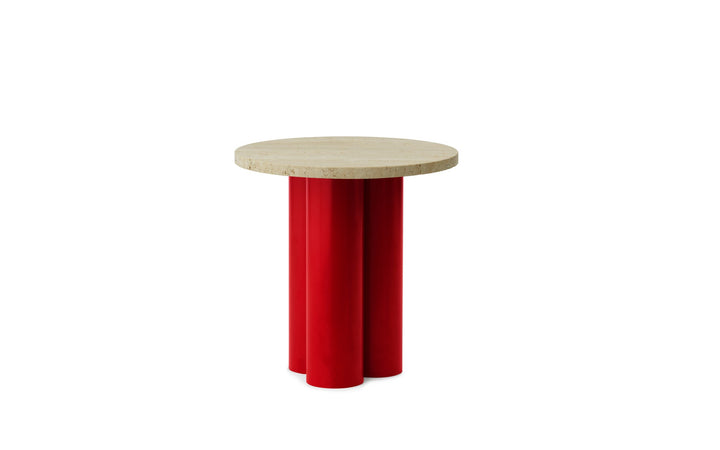 Dit Table - Normann Copenhagen Coffee Tables - Dit Table Bright Red - Travertine Light - HORNE