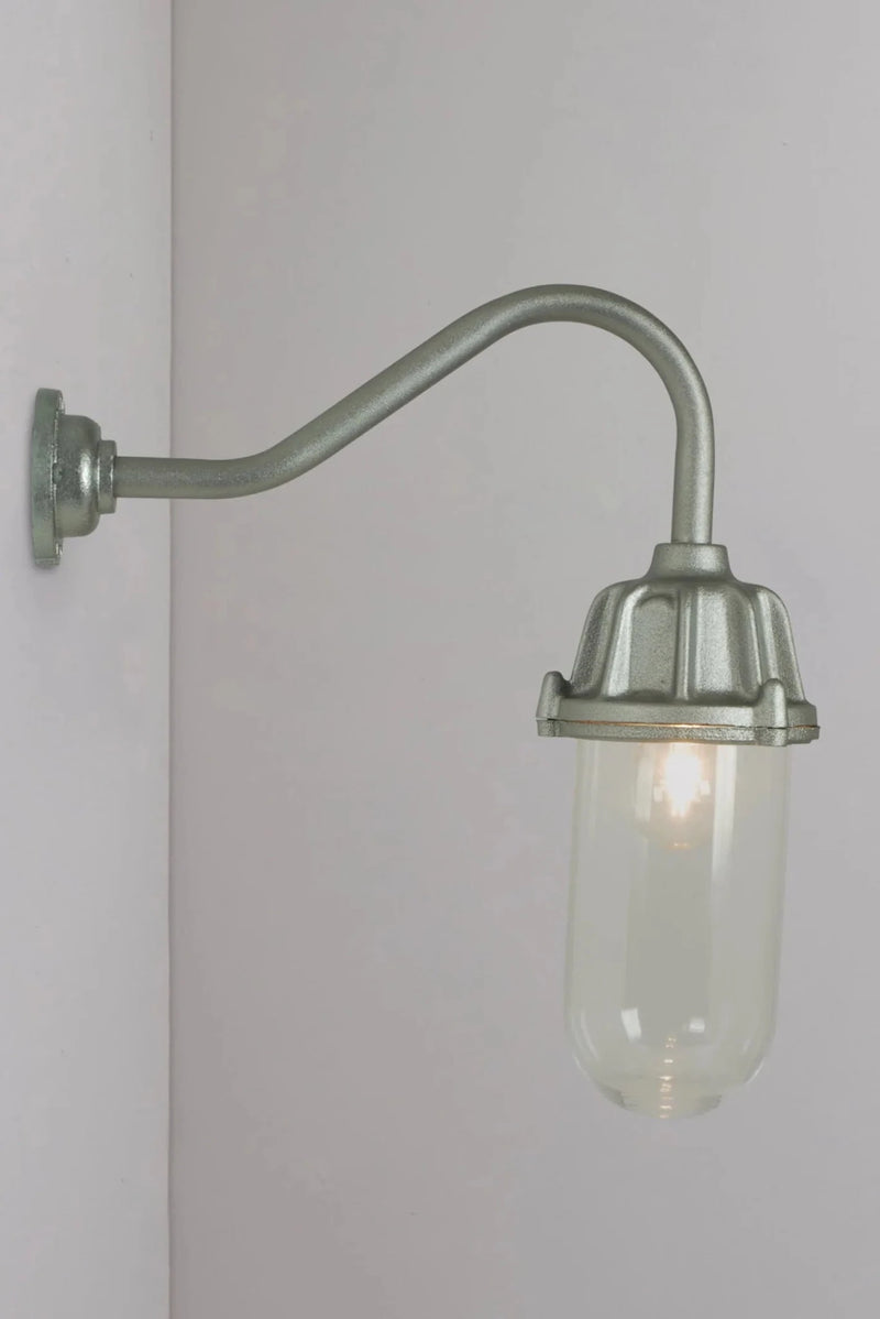 Dockside Wall Light - Davey Lighting Outdoor Lights - Anodised Aluminium - Frosted - HORNE