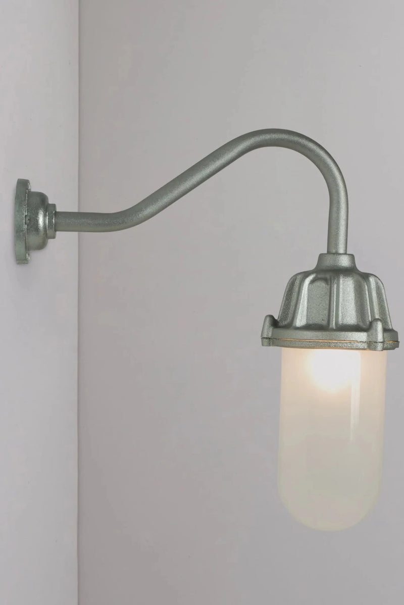 Dockside Wall Light - Davey Lighting Outdoor Lights - Anodised Aluminium - Frosted - HORNE