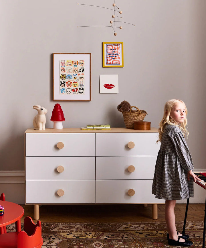 Dot 6 - Drawer Dresser - Oeuf Kids + Baby - Birch - HORNE