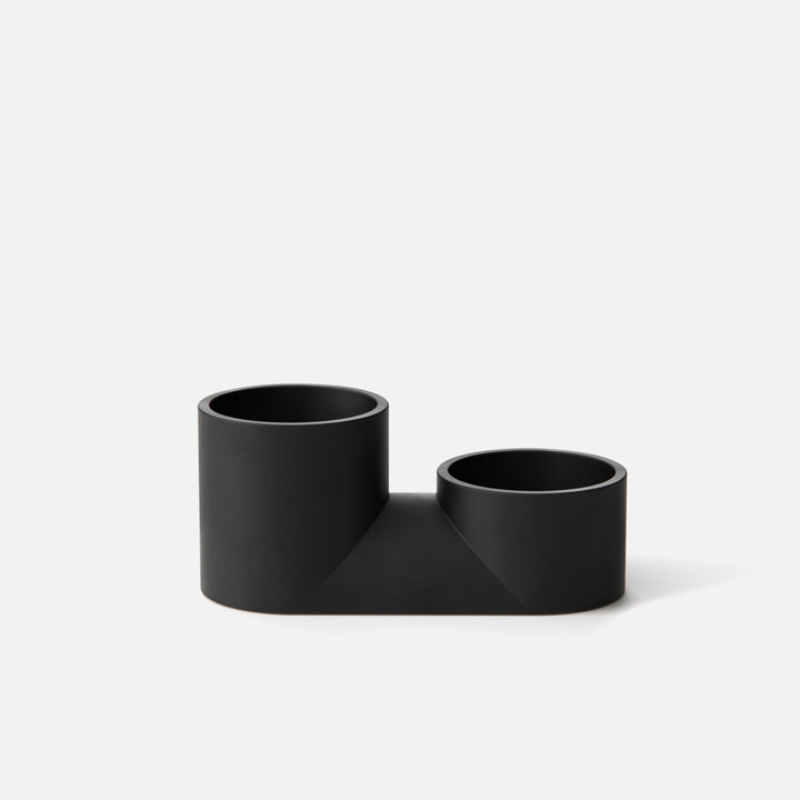 Double Planter - Misewell Pots & Planters - Black - HORNE