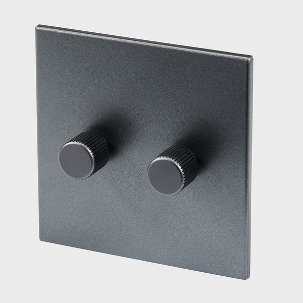 Double Rotary Wall Dimmer in Graphite - Tala Accessories - HORNE