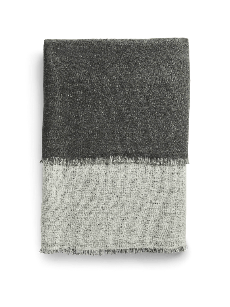 Double throw - Woud Blankets + Throws + Pillows - Light grey/Dark grey - HORNE
