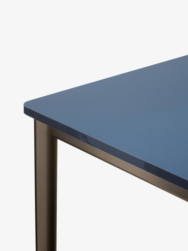 Drip Counter Table - &Tradition Desks - 55" x 20" - Smokey Blue Forbo 4179 & Dark Blue Ostermann 043.5984 - HORNE