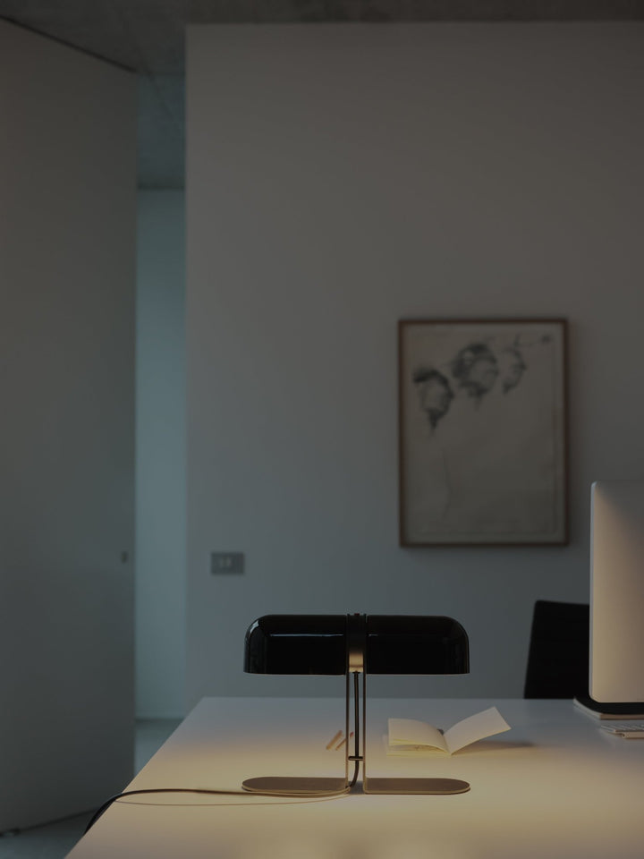 Duo Table Lamp - Santa & Cole - Table + Task - Translucent White - HORNE