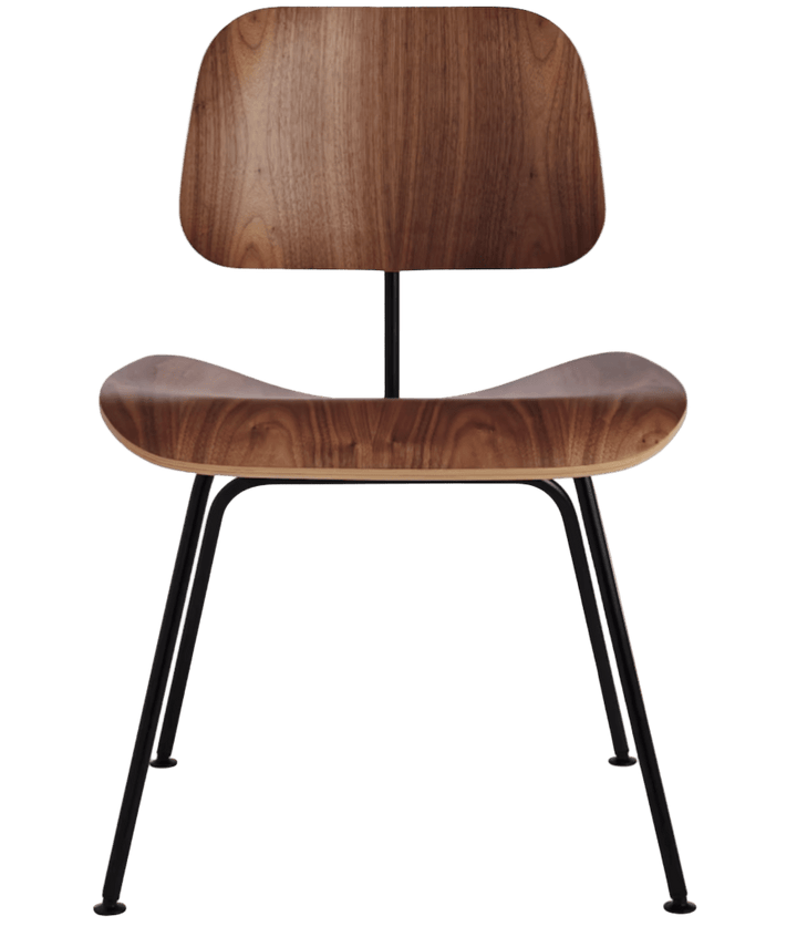 Eames® Molded Plywood Dining Chair - Metal Base - Herman Miller® Chairs - Santos Palisander - Black - HORNE