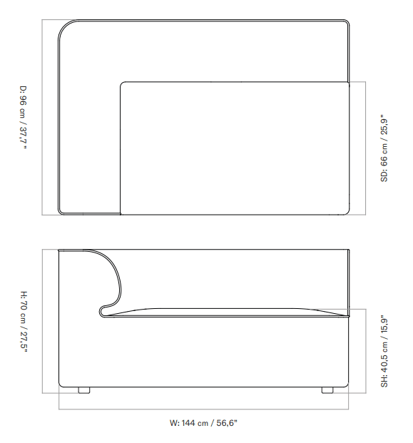 Eave 96 Modular Sofa - Audo Copenhagen - Sofas - Left Corner - Logan Jasmine - HORNE