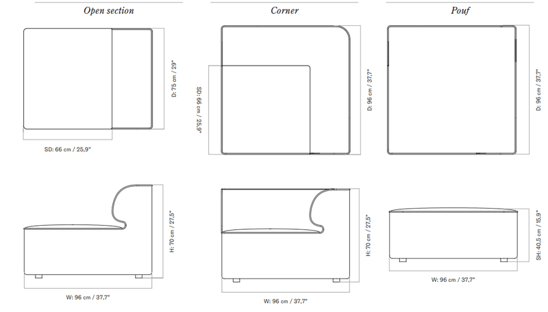 Eave 96 Modular Sofa - Audo Copenhagen - Sofas - Left Corner - Logan Jasmine - HORNE