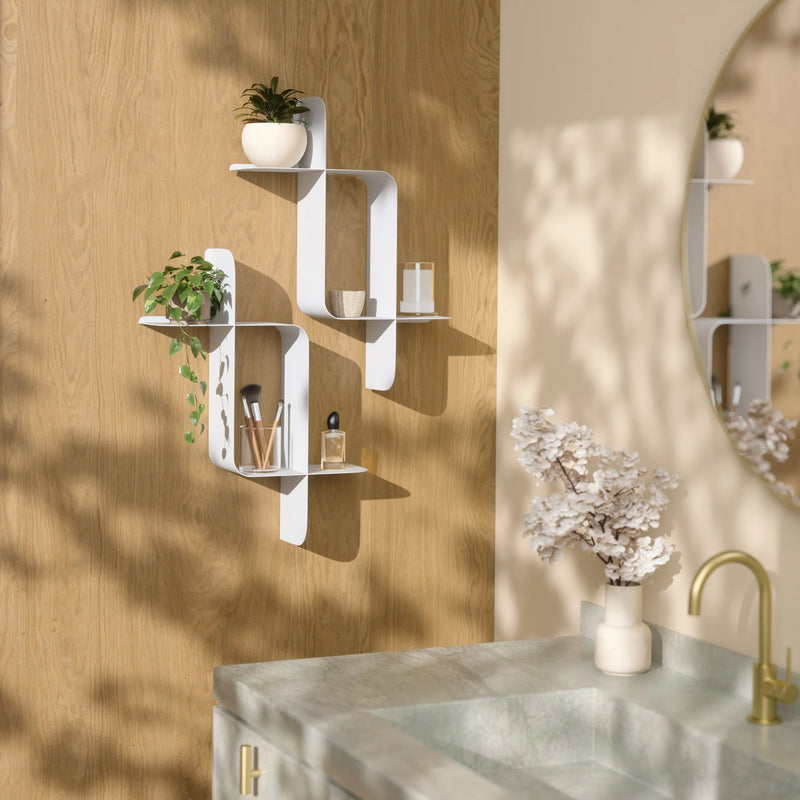 Montage Metal Wall Shelves - Set of 2