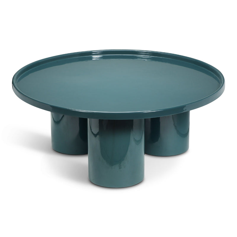 Eclat - Sofia Enamel Coffee Table - Urbia Coffee Tables - Aegean Teal - HORNE