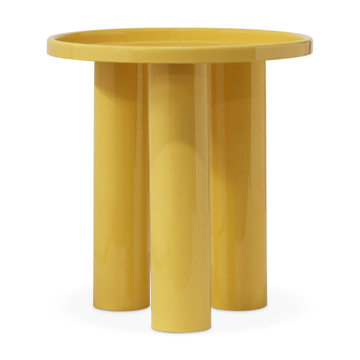 Eclat - Sofia Enamel End Table - Urbia Coffee Tables - Yellow Ochre - HORNE