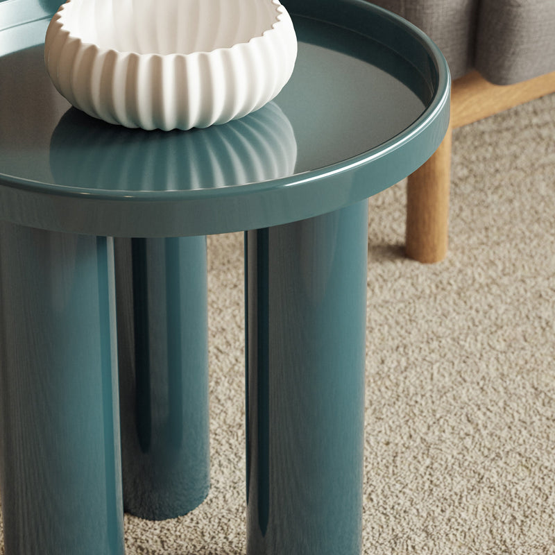 Eclat - Sofia Enamel End Table - Urbia Coffee Tables - Aegean Teal - HORNE