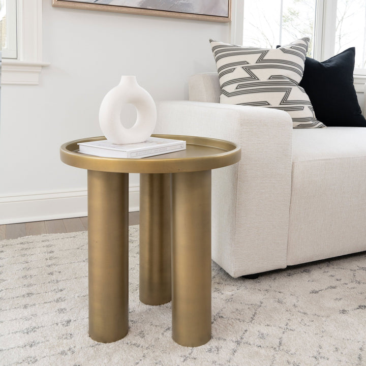 Eclat - Sofia Industrial End Table - Urbia Tables - Industrial Nickel - HORNE