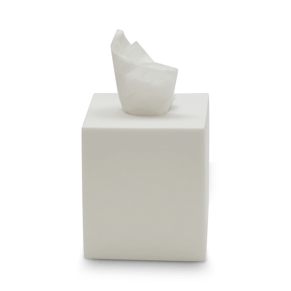Edge Tissue Box Holder - Tina Frey Bathroom Accessories - White - HORNE