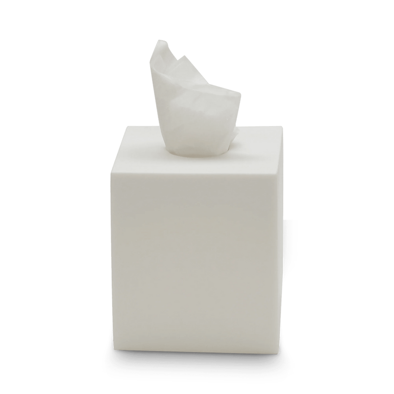 Edge Tissue Box Holder - Tina Frey Bathroom Accessories - White - HORNE