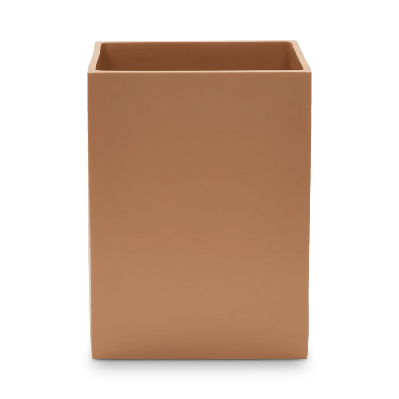 Edge Wastebasket - Tina Frey Bathroom Accessories - White - HORNE
