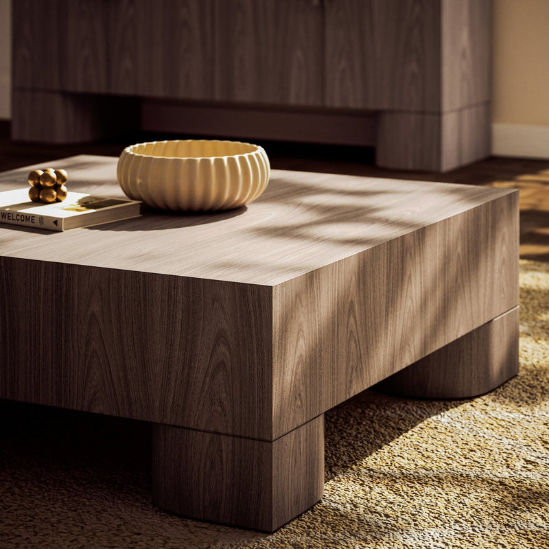 Eka Square Coffee Table - Walnut - Urbia Coffee Tables - HORNE