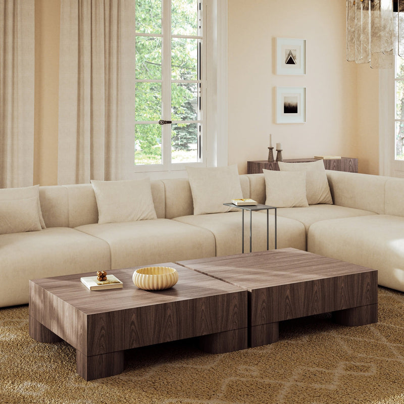 Eka Square Coffee Table - Walnut - Urbia Coffee Tables - HORNE
