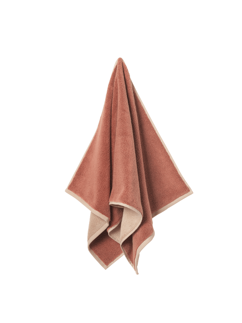 Ekko Bath Towel - Ferm Living - Olive/Cashmere - HORNE
