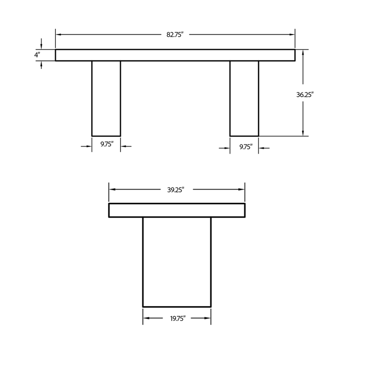Elcor Table - Counter Height - Urbia Tables - Ivory Terrazzo - Large - HORNE