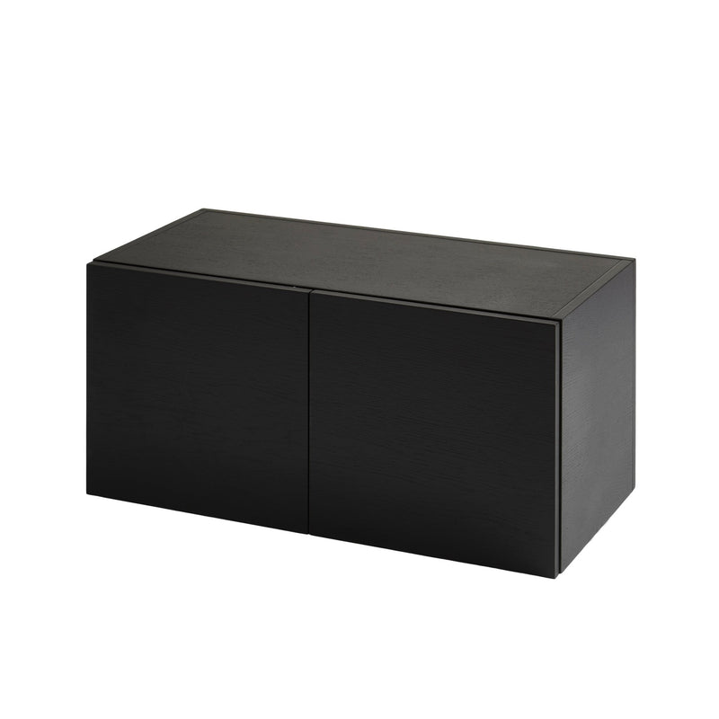 Elevate 2 - Door Cabinet - Woud Shelving - Black - HORNE