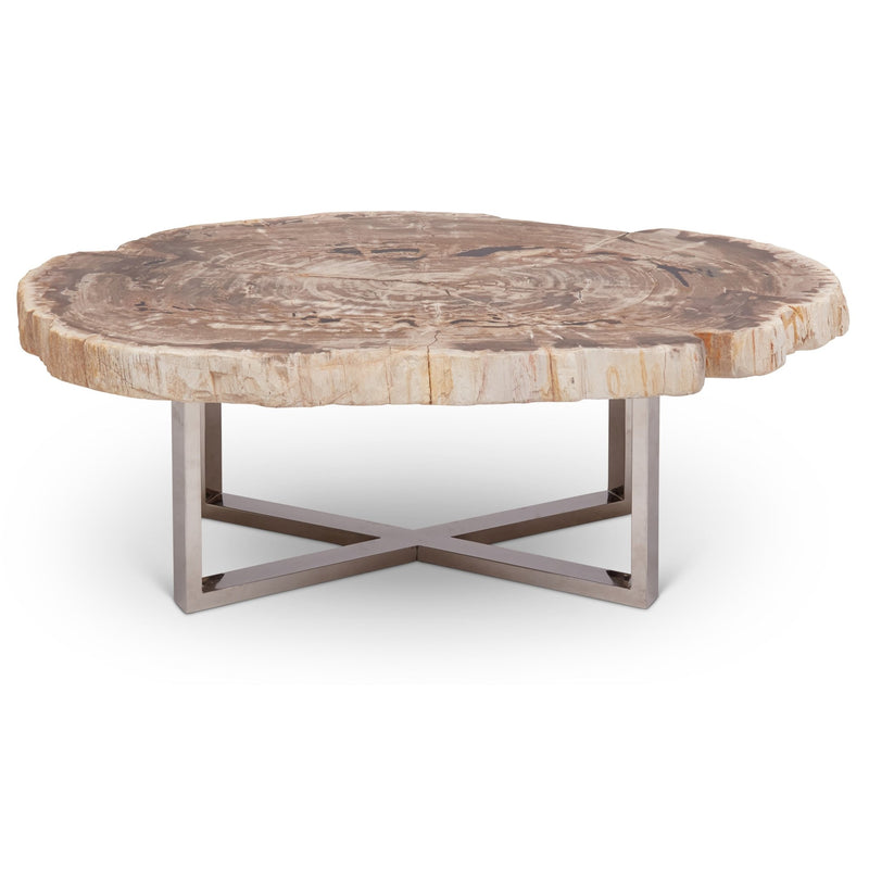 Eliza Coffee Table - Urbia Coffee Tables - Natural Dark - Polished Stainless Steel - HORNE