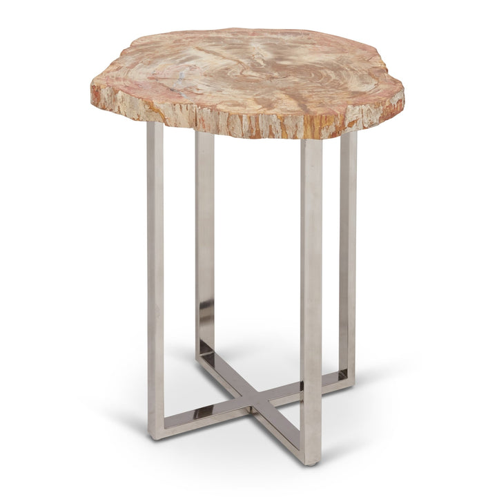 Eliza End Table - Urbia Tables - Natural Light - Polished Stainless Steel - HORNE