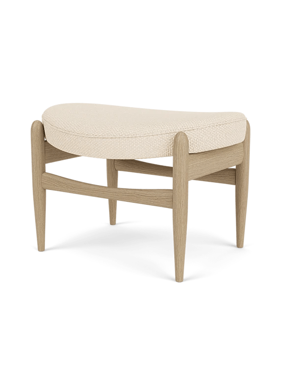 Elizabeth Ottoman - Audo Copenhagen Stools + Benches + Ottomans - Natural Oak - Dunes Leather - Cognac - HORNE