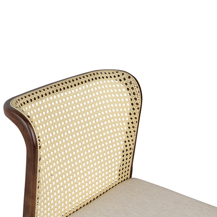 Eloa Cane Side Chair - Urbia Chairs - Medley Ivory Nogal Natural - HORNE