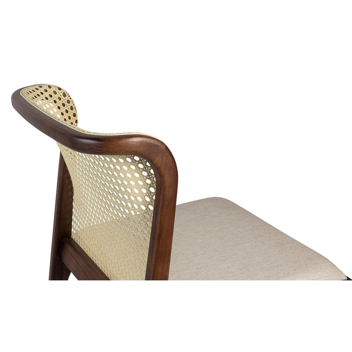 Eloa Cane Side Chair - Urbia Chairs - Medley Ivory Nogal Natural - HORNE
