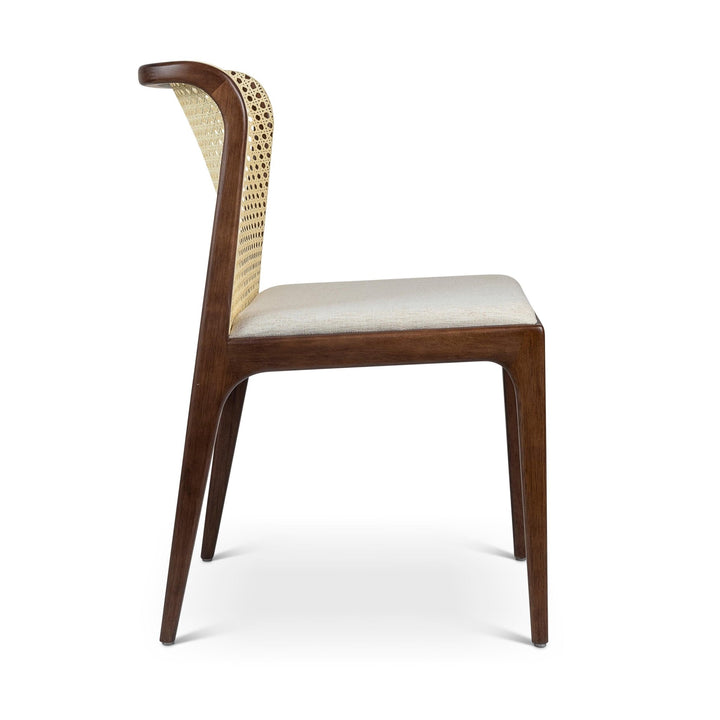 Eloa Cane Side Chair - Urbia Chairs - Medley Ivory Nogal Natural - HORNE